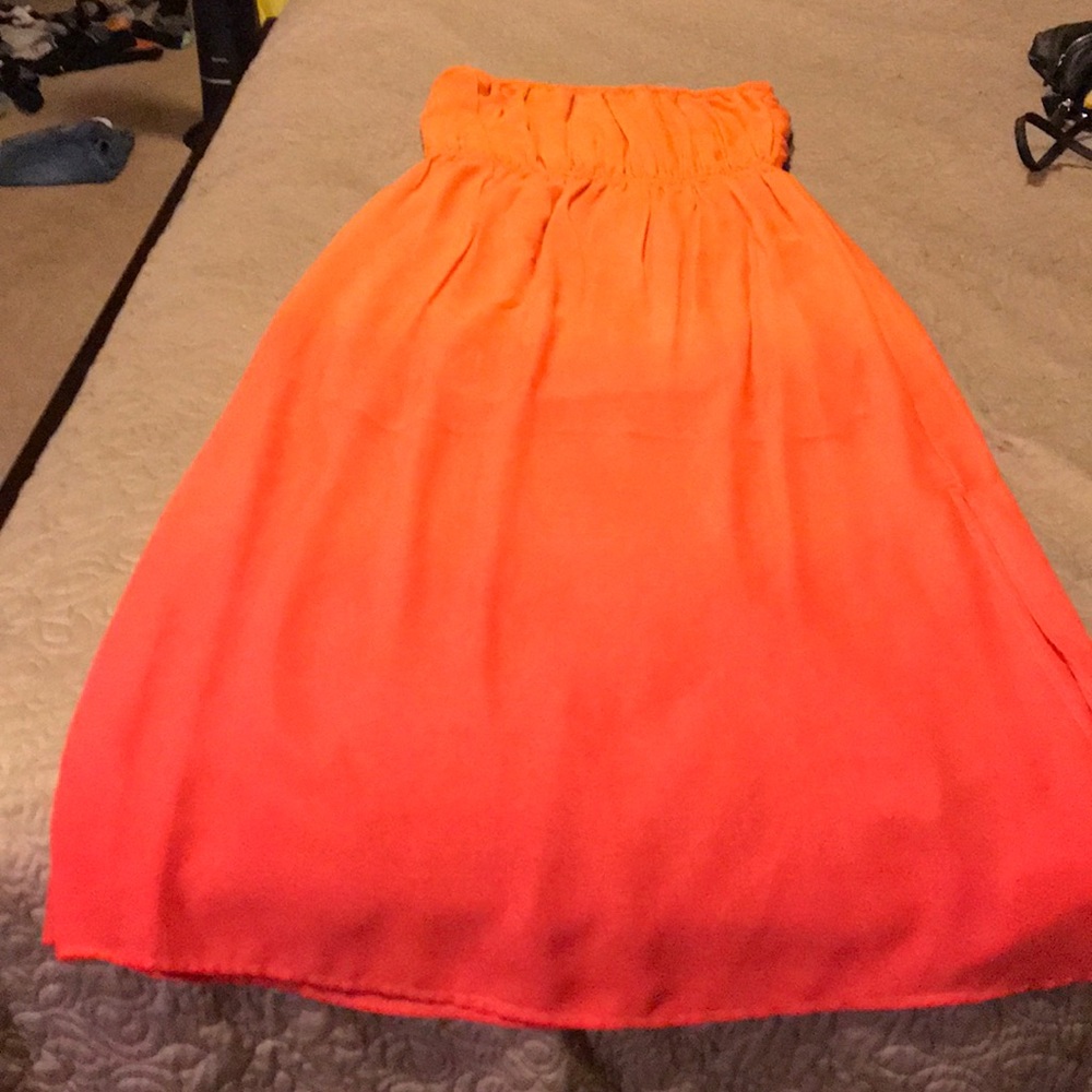 Strapless maxi dress